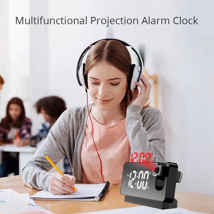 ⏰LED Digital Projection Alarm Clock Electronic Alarm Clock