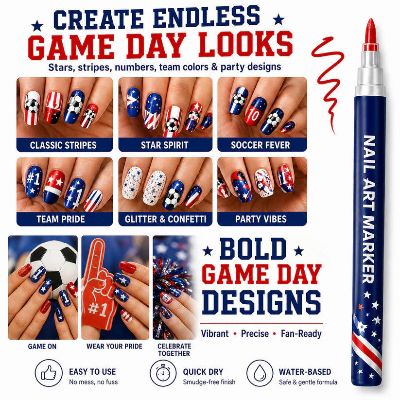 Show Your Team Spirit Right on Your Nails Support your favorite team with bold, eye-catching nail designs in minutes.