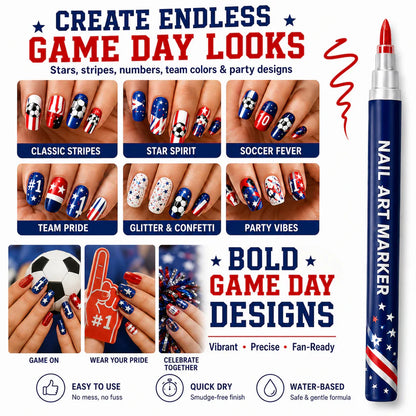 Show Your Team Spirit Right on Your Nails Support your favorite team with bold, eye-catching nail designs in minutes.