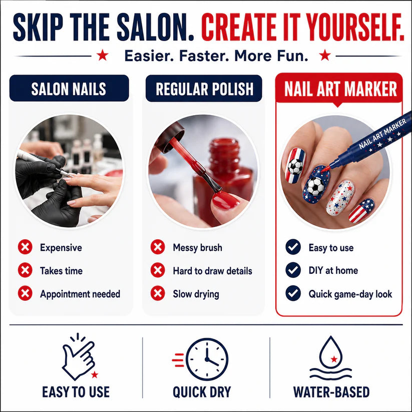 Show Your Team Spirit Right on Your Nails Support your favorite team with bold, eye-catching nail designs in minutes.