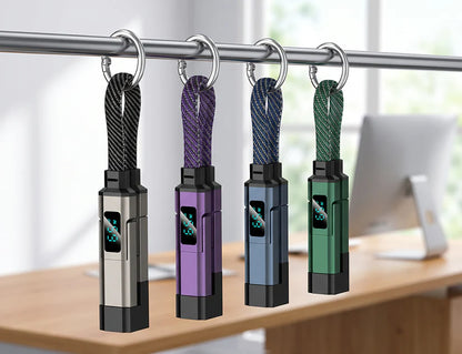 🔥4-in-1 Digital Display Keychain Charging Cable