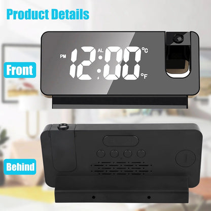 ⏰LED Digital Projection Alarm Clock Electronic Alarm Clock
