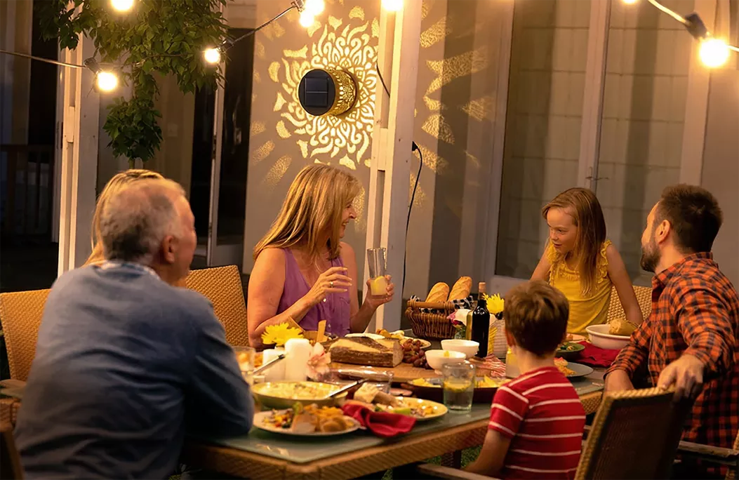 💥Limited Sale -50% OFF🌞💡Solar Mandala Wall Light | Outdoor Garden Fence Projector Lamp 🪐🌌