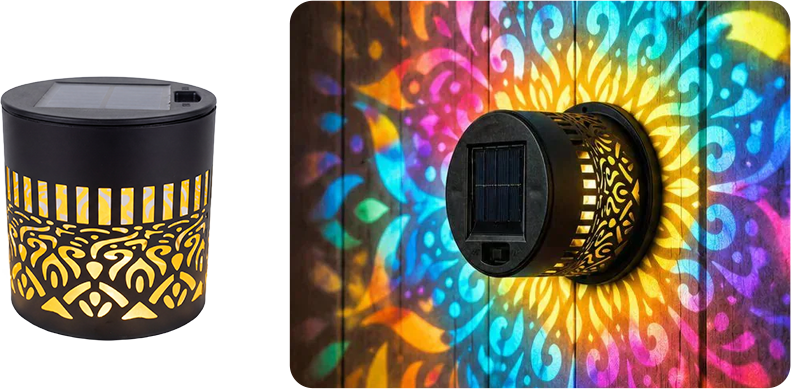 💥Limited Sale -50% OFF🌞💡Solar Mandala Wall Light | Outdoor Garden Fence Projector Lamp 🪐🌌