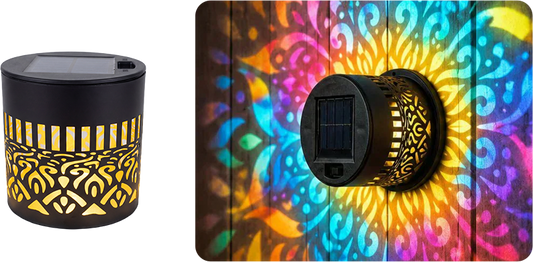 💥Limited Sale -50% OFF🌞💡Solar Mandala Wall Light | Outdoor Garden Fence Projector Lamp 🪐🌌