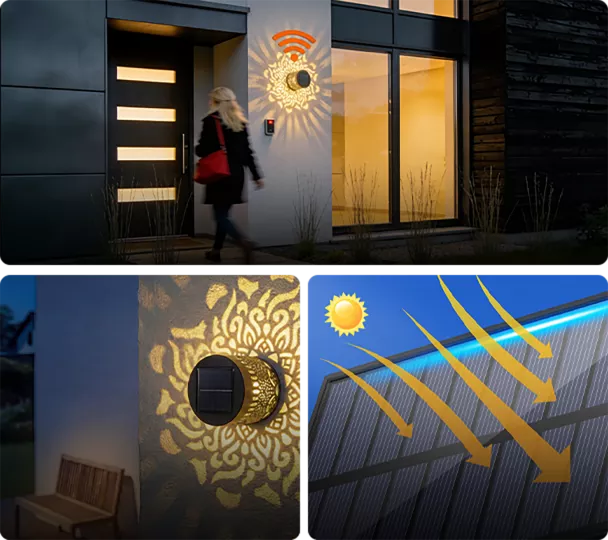 💥Limited Sale -50% OFF🌞💡Solar Mandala Wall Light | Outdoor Garden Fence Projector Lamp 🪐🌌